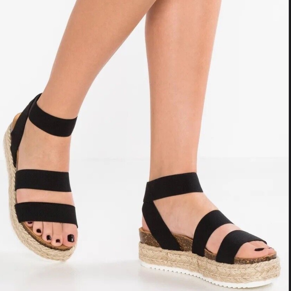 Steve Madden Kimmie Black Espadrilles